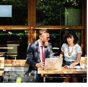 Diners at a cafe table